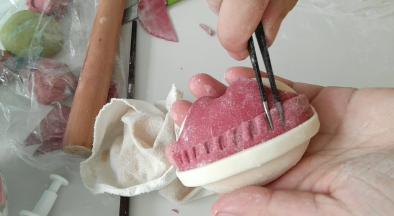 花边裤裤，可以用镊子捏出。