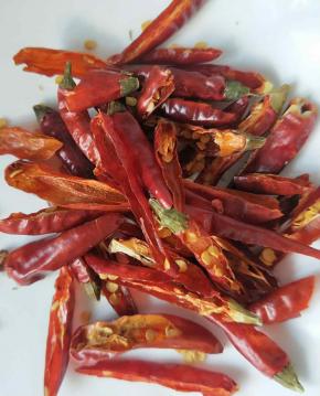 干辣椒切丝