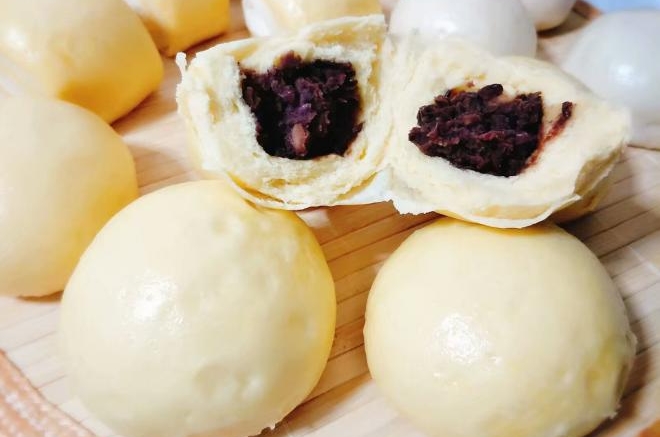 南瓜面豆沙包馒头