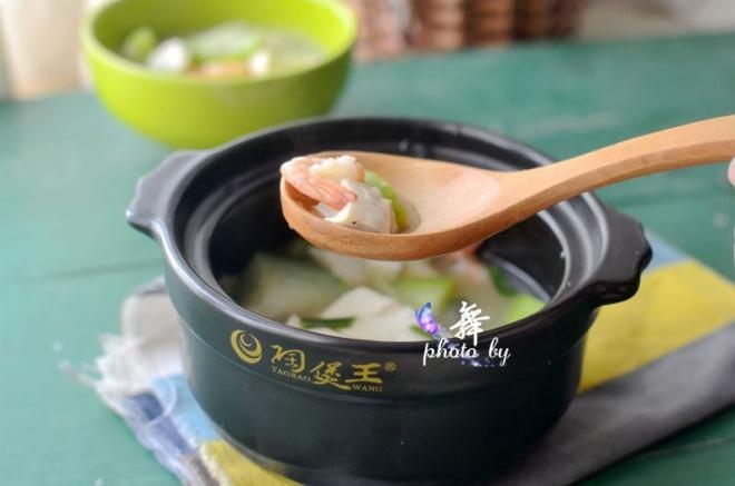 虾仁丝瓜煲