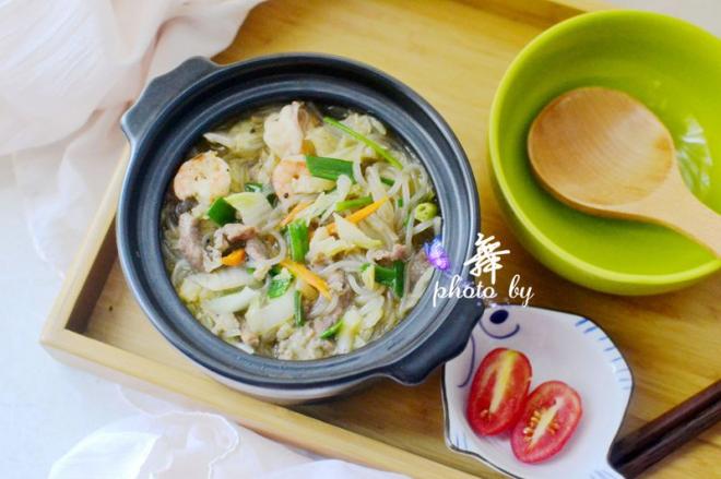肉丝虾仁粉丝煲