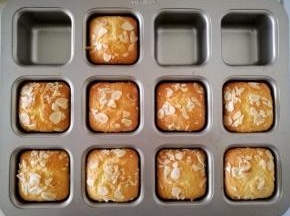 14烤好后在烤箱中放两分钟再取出来，直接在模具里晾凉，我用的是不粘模具，如果没有不沾模具用纸托或者杯子都是可以的。