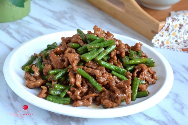 肉丝炒豇豆