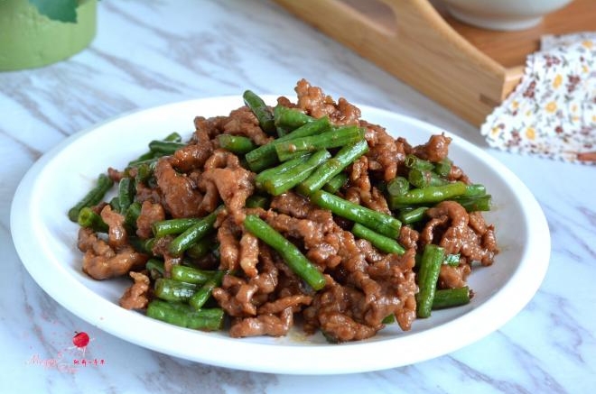 肉丝炒豇豆