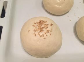 洒上少许的熟白芝麻装饰