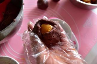 包起、收口、搓圆