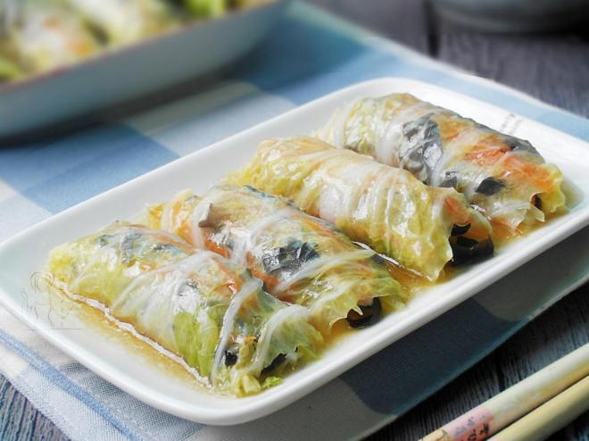 蒸白菜卷