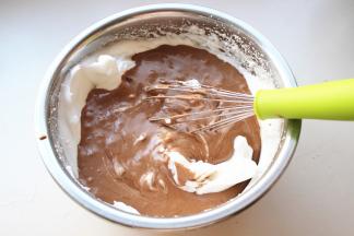 再倒回到剩余的蛋白霜内。