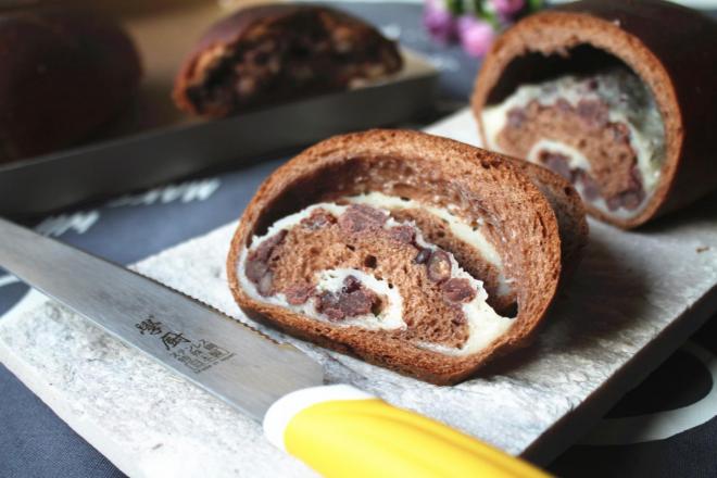 可可麻薯豆沙包