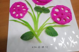 放在盘子里摆成树枝