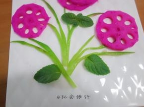 放在盘子里摆成树枝