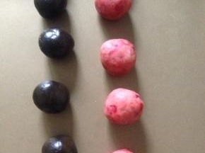 月饼皮搓圆备用