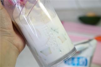 然后入网格上盖密封好。摇的时候偏大的食材会摇到网格里面，可以用匙子压一下。