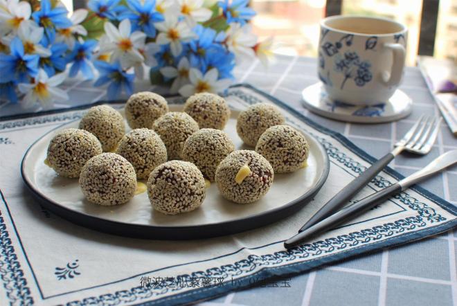 微波芝心紫薯球