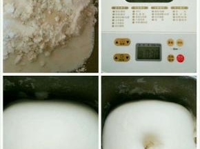 把以上做面团的所有材料放入面包中，揉成光滑的面团。醒发至原体积两倍大，手指戳一个洞，面团不回缩，内部组织成蜂窝状就说明好了
