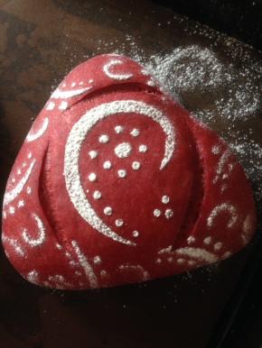 二发到轻按表面 缓慢回弹 二发结束 撒粉 割口 