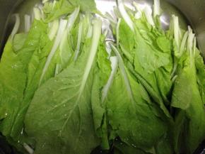 把大白菜秧用水清冼干净
