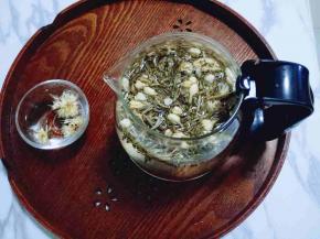花茶沸水泡15分钟。(一定要沸水哦)