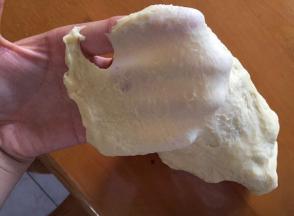 和面至扩展阶段，能拉出膜就可以了