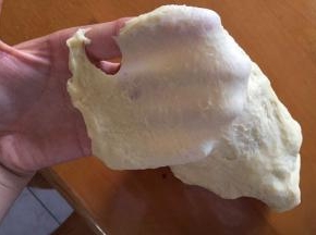 和面至扩展阶段，能拉出膜就可以了