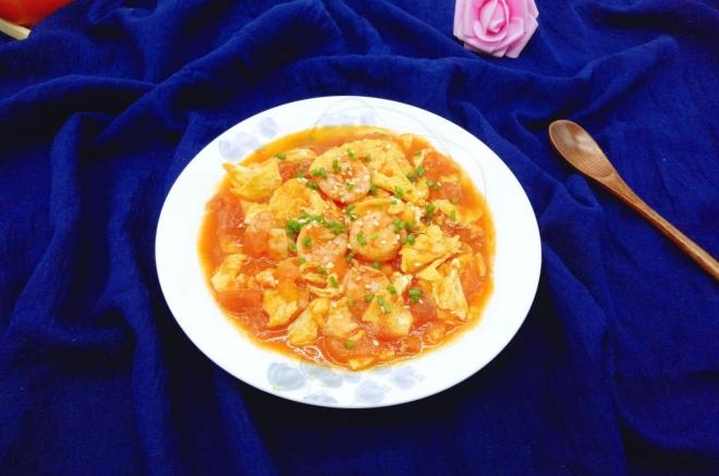 虾仁番茄炒鸡蛋