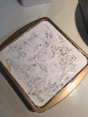 再倒入剩下的米浆，让米浆渗透