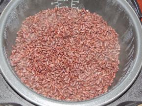 程序结束之后开盖是，豆子刚好完全煮开而能保持颗粒完整