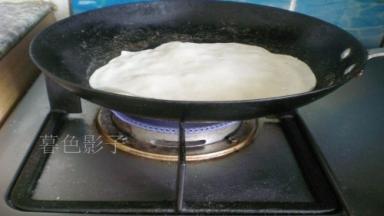 二个饼一起烙、用小火烙、