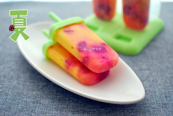 哈密瓜椰奶火龙果冰棒