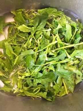 菠菜去根去老叶洗净