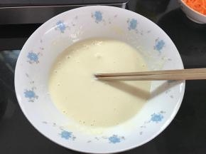 加适量清水调成厚薄适中的面糊。