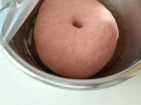 手指戳一个洞，洞口不回缩，发酵好。