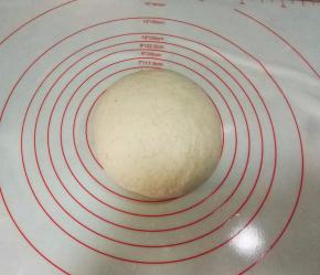 接下来做包子皮：先用少许水将酵母化开，倒入面粉中，加入清水，揉成光滑的面团，盖保鲜膜进行发酵。