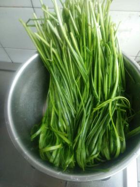 韭菜洗干净控水