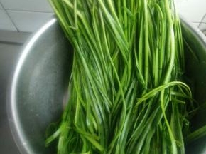 韭菜洗干净控水