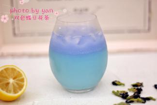 双色蝶豆花茶。