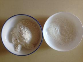 准备好高粉和淀粉 