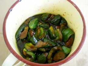 放冰箱里腌一会就可以吃了。吃的时候弄出来一盘。然后在冰箱里保存。