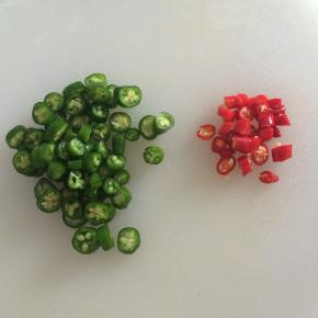 青红椒切圈