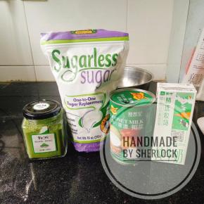 sugarless sugar 最近海淘的战利品！嘻嘻超喜欢的~原方采用的淡奶油，我用了椰浆，反而开启新世界呀诶嘿