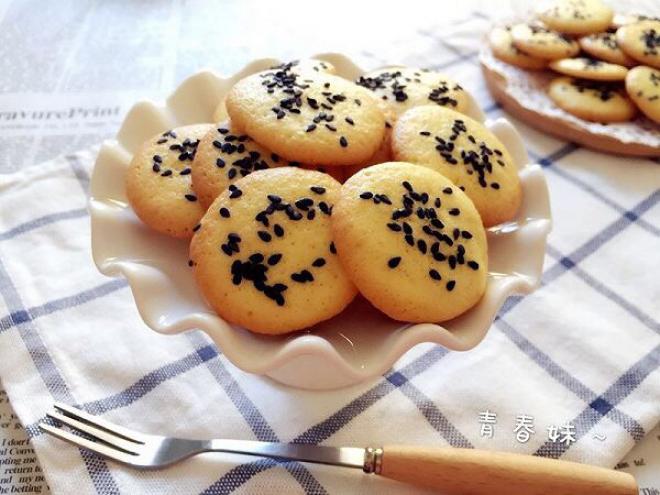 黑芝麻薄脆饼
