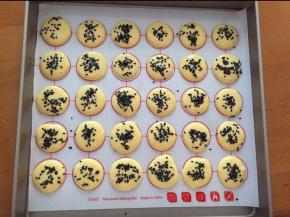 撒上黑芝麻，放入预热好的烤箱中层，160度12分钟