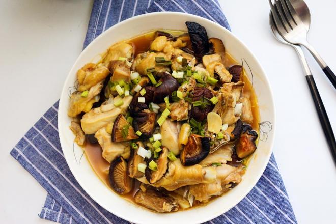 蒸汽烤箱版蒸香菇滑鸡