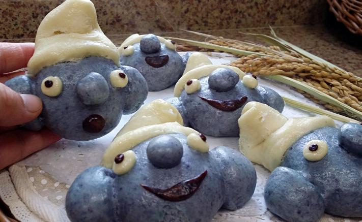 花式馒头~蓝精灵