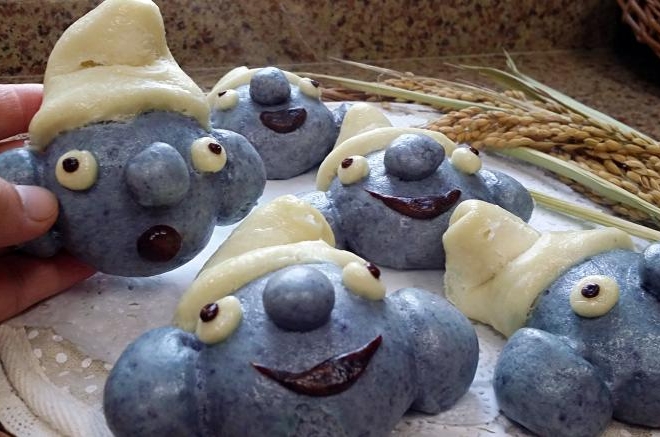 花式馒头~蓝精灵