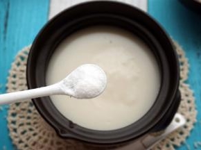 程序结束后倒出米糊，加入少许食盐调味即可。