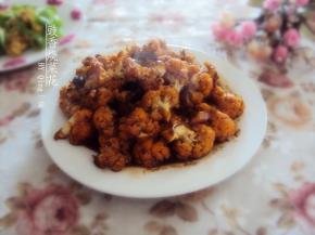 豉香十足的菜花就做好了。