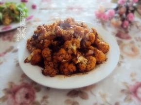 豉香十足的菜花就做好了。