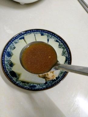 淋在冬瓜肉沫上。