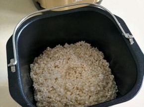 倒入面包桶里，加入清水。